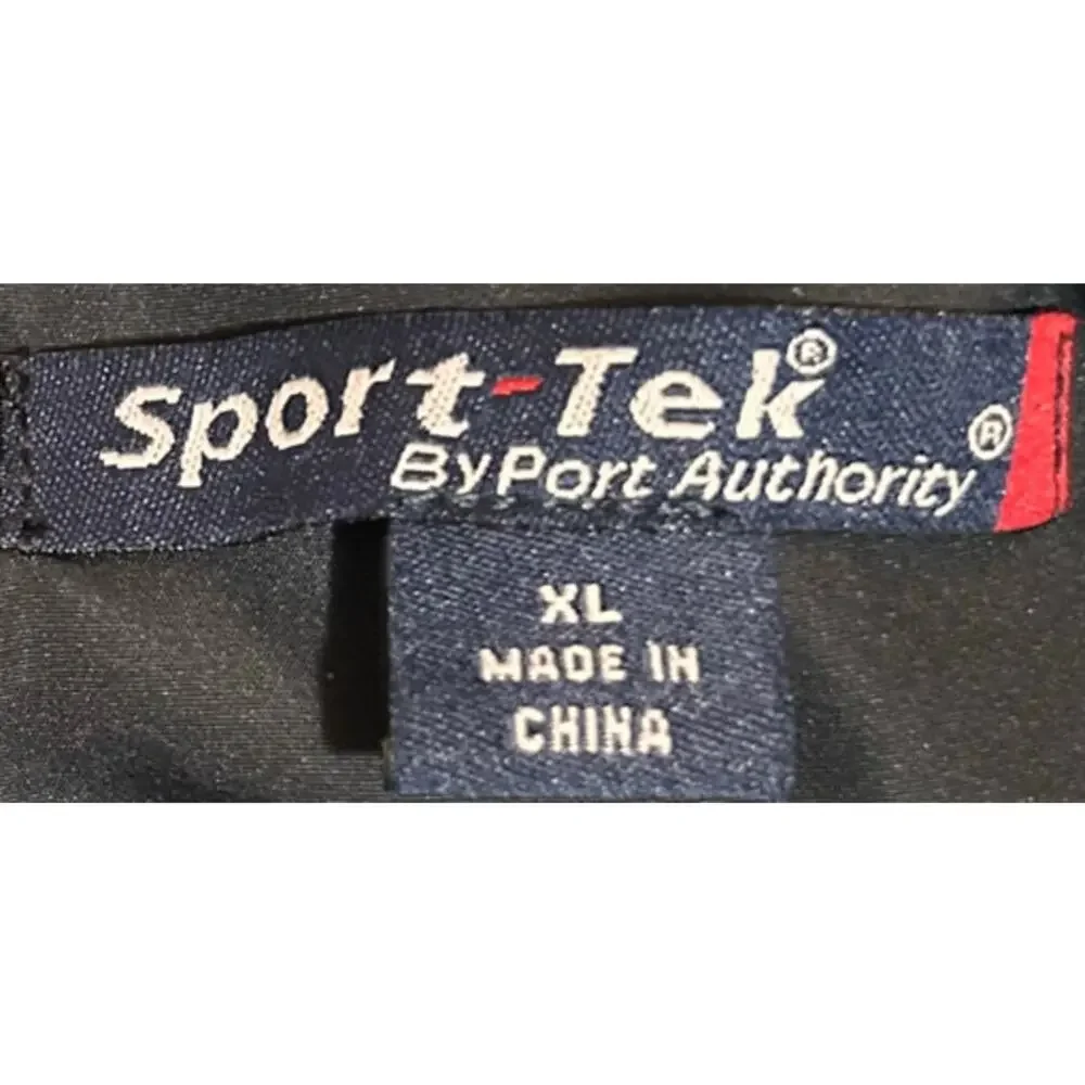 Sport-Tek by Port Authority Men's Black White Quarter Zip Windbreaker Size XL‎